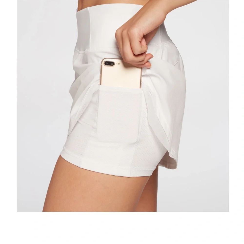 Calia by Carrie Underwood Tulip Hem Skort | Gray | Size Large - Picture 10 of 12